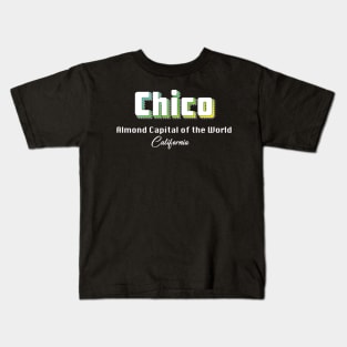 Chico California Yellow Text Kids T-Shirt